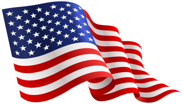 Waving American flag